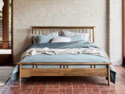 Rome Double Size Hardwood Bed Frame | Rustic Walnut | Shop Online or Instore | B2C Furniture