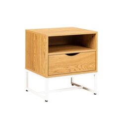 Seashore Open Shelf Bedside Nightstand Side Table W/ 1-Drawer - Oak