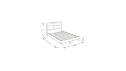 Segment custom upholstered bed with choice of standard base