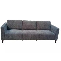 Starck Fabric 3-Seater Sofa Solid Timber Legs - Grey