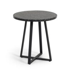 Tierra Outdoor Terrazzo Side Table - Black by Interior Secrets - AfterPay Available