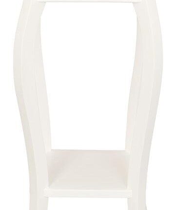 1 Drawer Cabriol Leg Plant Stand (White)