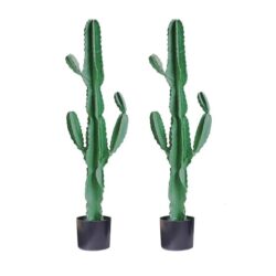 2X 120cm Green Artificial Indoor Cactus Tree Fake Plant Simulation Decorative 6 Heads