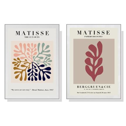40cmx60cm Matisse 2 Sets White Frame Canvas Wall Art