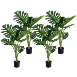 4X 120cm Artificial Green Indoor Turtle Back Fake Decoration Tree Flower Pot Plant