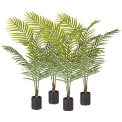4X 120cm Green Artificial Indoor Rogue Areca Palm Tree Fake Tropical Plant Home Office Decor