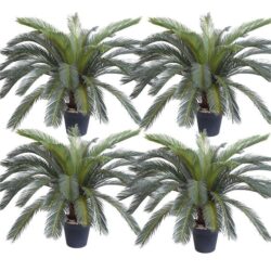 4X 155cm Artificial Indoor Cycas Revoluta Cycad Sago Palm Fake Decoration Tree Pot Plant