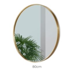 80cm Round Aluminium Wall Mirror