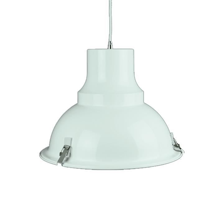 Aldous Industrial Classic Cord Drop Dome Pendant Light Lamp - White