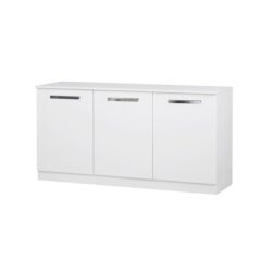 Alice Modern 3-Doors Credenza Office Storage - White