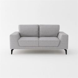 Amigos 2-Seater Fabric Lounge Sofa with Solid Wooden Frame - Grey