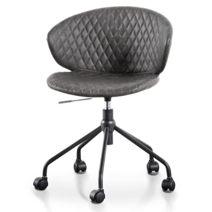 Amos Office Chair - Charcoal with Black Base by Interior Secrets - AfterPay Available