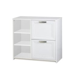 Andy Modern 2-Drawer Office Storage Filling Cabinet - Distressed White