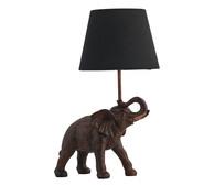 Antique Elephant Table Lamp Brown