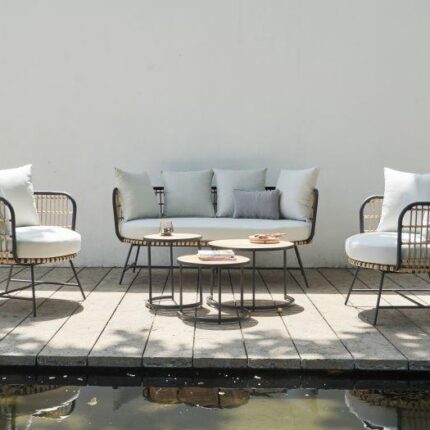 Arden 3PCE Bamboo Wicker Outdoor Lounge Set | Shop Online or Instore | B2C Furniture