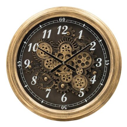 Argo Intricate 3D Moving Cogs Round Wall Clock 53CM