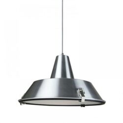 Asi Industrial Cord Drop Dome Pendant Light Lamp - Aluminium