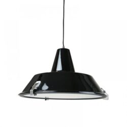 Asi Industrial Cord Drop Dome Pendant Light Lamp - Black