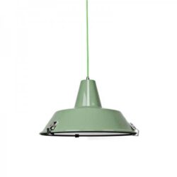 Asi Industrial Cord Drop Dome Pendant Light Lamp - Green