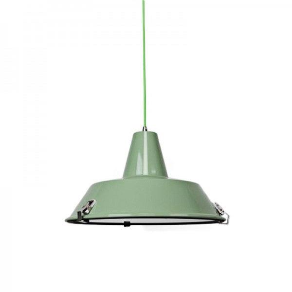 Asi Industrial Cord Drop Dome Pendant Light Lamp - Green