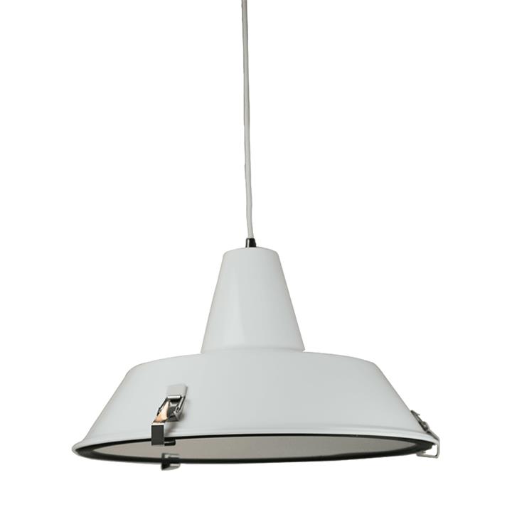 Asi Industrial Cord Drop Dome Pendant Light Lamp - White