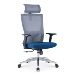 Ava - Office Chair (Grey & Blue)