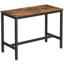 Bar Industrial Kitchen Table Rectangle Rustic Brown