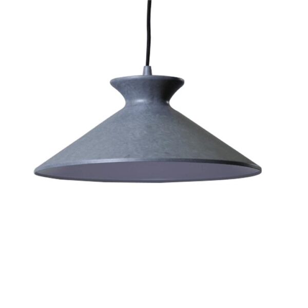 Belina Classic Metal Cone Cord Drop Pendant Light Lamp - Cement