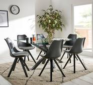Blakely 6 Seater Dining Set With Dimi Chairs Black
