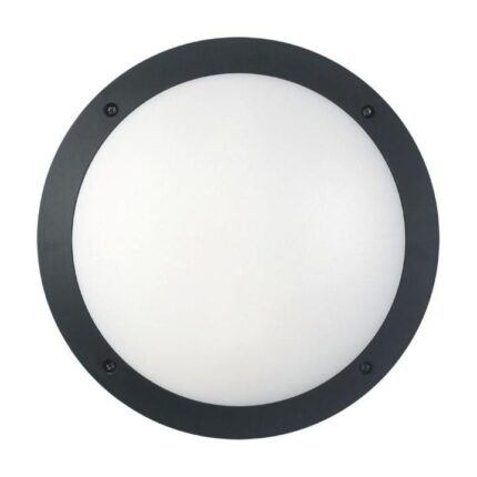 Boris Bulkhead Wall Light Lamp 12W Round 4000K Black