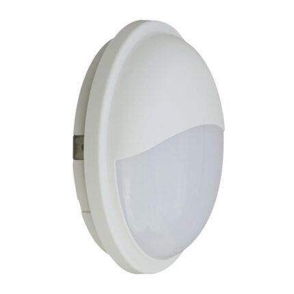 Boris Bulkhead Wall Light Lamp 20W 3000K 1600LM Eyelid Com Round White