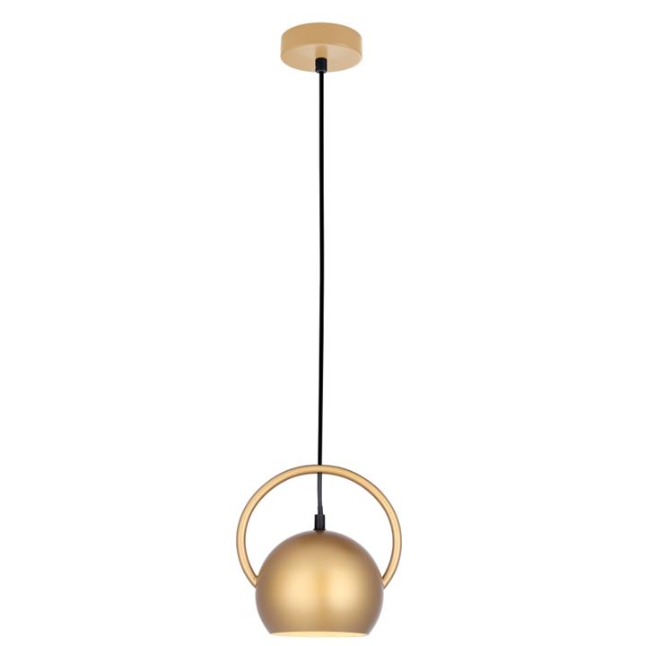 Brie Classic Pendant Lamp Light Interior ES Matte Gold Dome