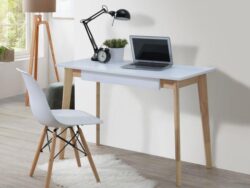 Byron Office Desk | 1 Drawer | Natural Hardwood | Shop Online or Instore | B2C Furniture