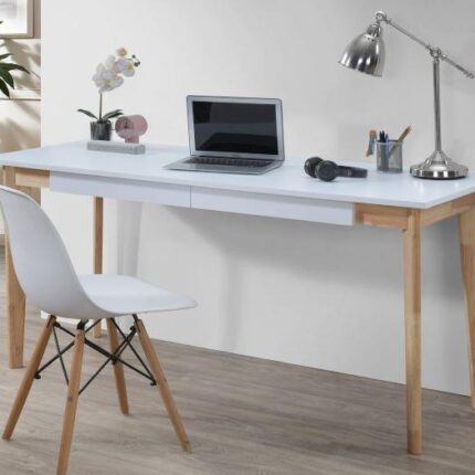 Byron Office Desk | 2 Drawer | Natural Hardwood | Shop Online or Instore | B2C Furniture