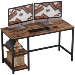 Cabot Writing Study Computer Home Office Desk 140 W/ 2-Storage - Brown