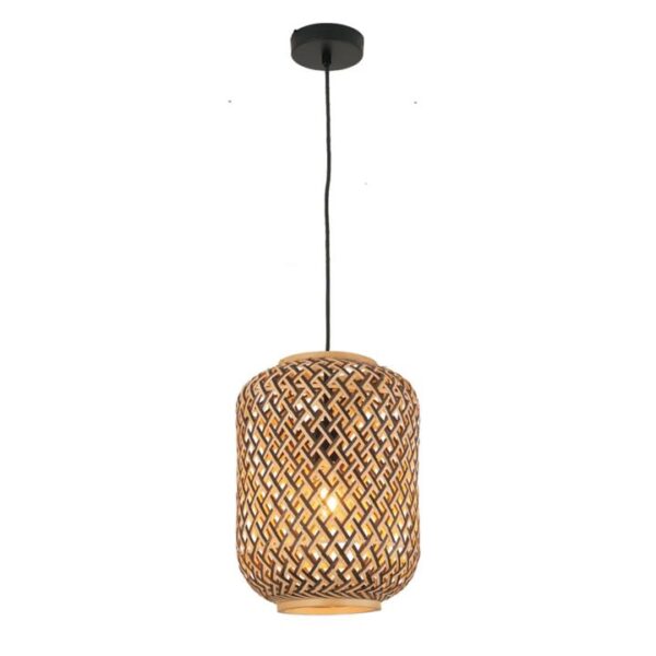 Calla Elegant Pendant Lamp Light Interior ES 40W Cylinder Bamboo Cage