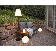 Canning Outdoor Floor Lamp White