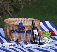 Carli Oval Insulated Picnic Basket Neutral