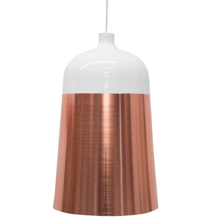 Clearance - Fontain Cylinder Pendant Lamp - Rose Gold - White by Interior Secrets - AfterPay Available