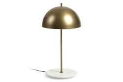 Como Biggie Table Lamp - Brass And White Marble