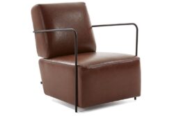 Como Relaxed Lounge Chair - Comfortable Armchair - Brown