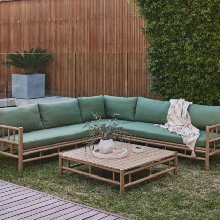 Costa Rica 4PCE Acacia Outdoor Lounge Set | Stone Green | Shop Online or Instore | B2C Furniture