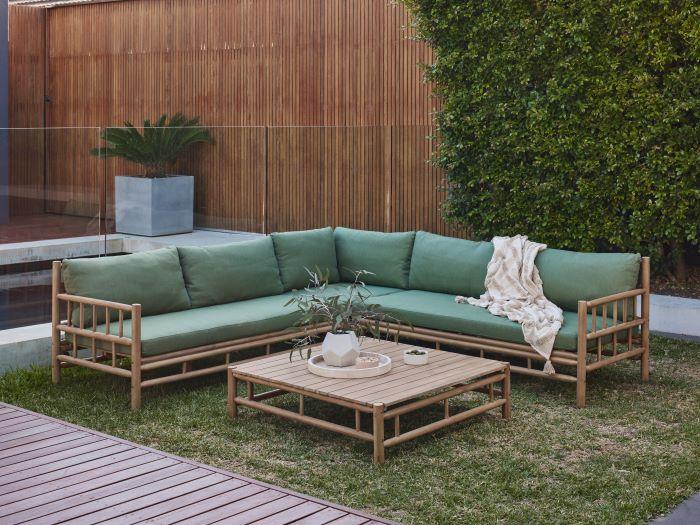 Costa Rica 4PCE Acacia Outdoor Lounge Set | Stone Green | Shop Online or Instore | B2C Furniture