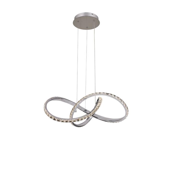 Costanzo Dimmable LED Modern Elegant Pendant Lamp Ceiling Light - Chrome