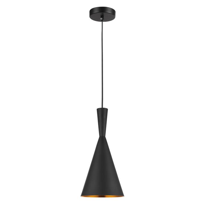 Cove Modern Elegant Pendant Lamp Light Interior ES Cone Black