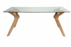 Cox Rectangular Glass Dining Table - 180cm - Natural