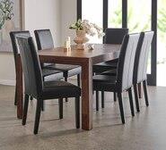 Dalkeith 6 Seater Dining Set With Avenue Chairs Black