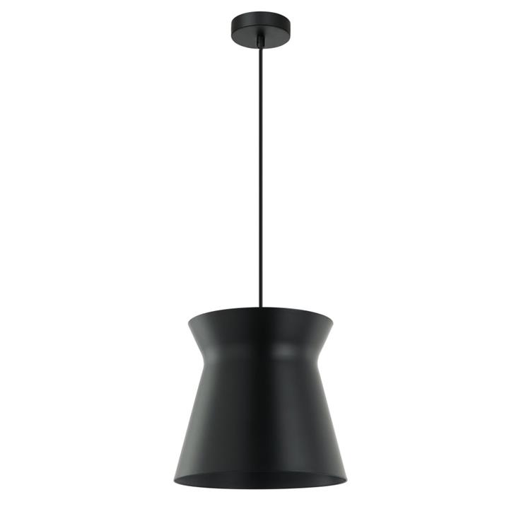 Dinah Classic Pendant Lamp Light Interior ES Black Cone Flat Top