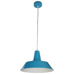 Diva Classic Pendant Lamp Light Interior ES Blue Angled Dome