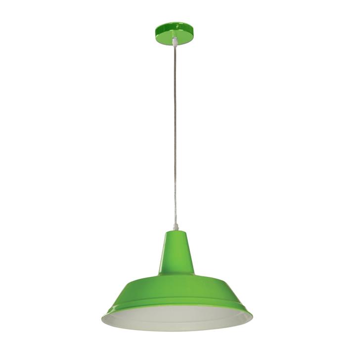 Diva Classic Pendant Lamp Light Interior ES Green Angled Dome